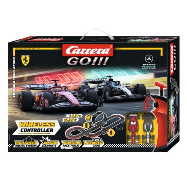 AUTORAMA CARRERA GO PISTA ELÉTRICA FORMULA TRACK ATTACK COM 5,3 METROS 2 CARROS 1/43 E 2 CONTROLES SEM FIO 20062617